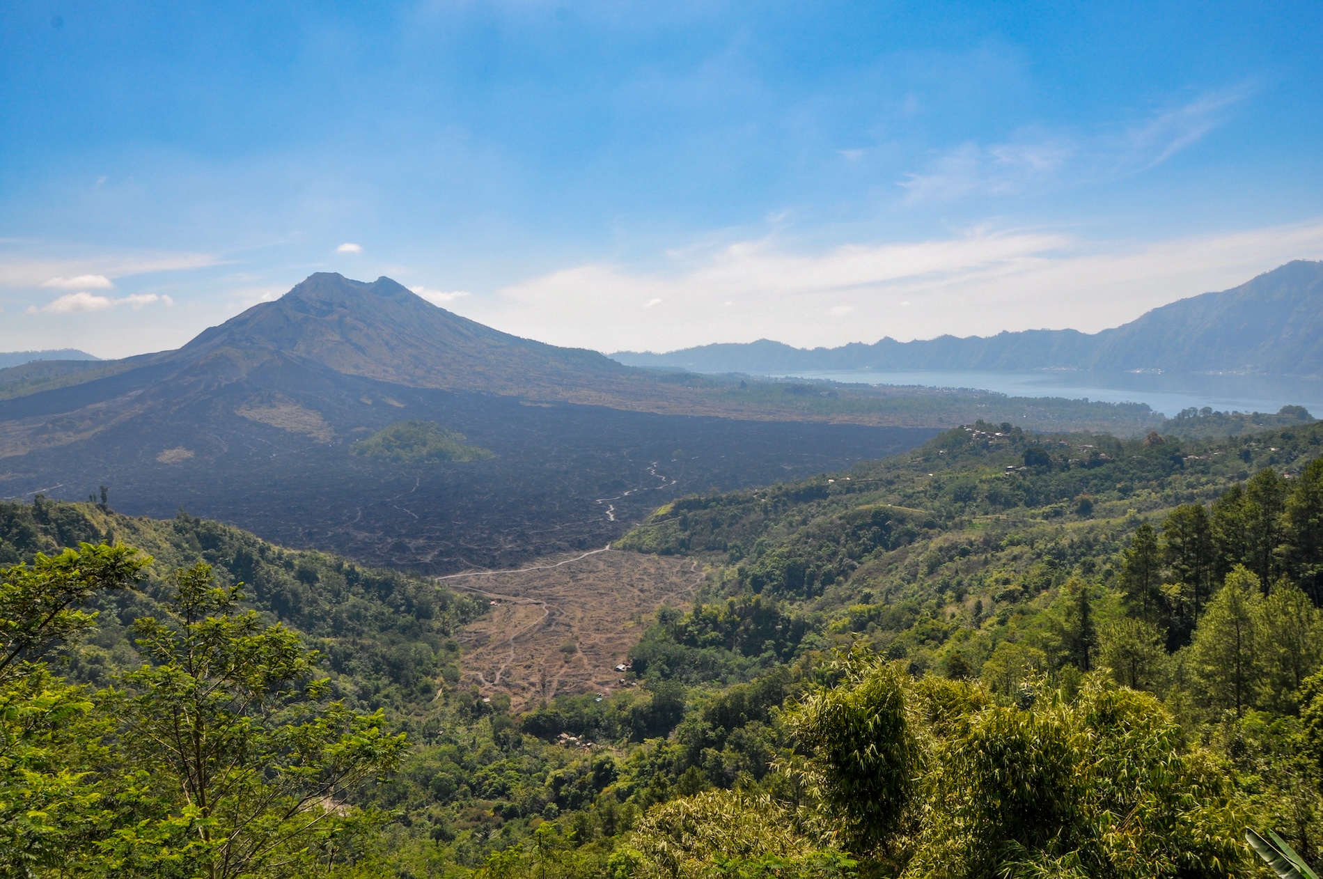 Batur is een van de twee actieve vulkanen op Bali