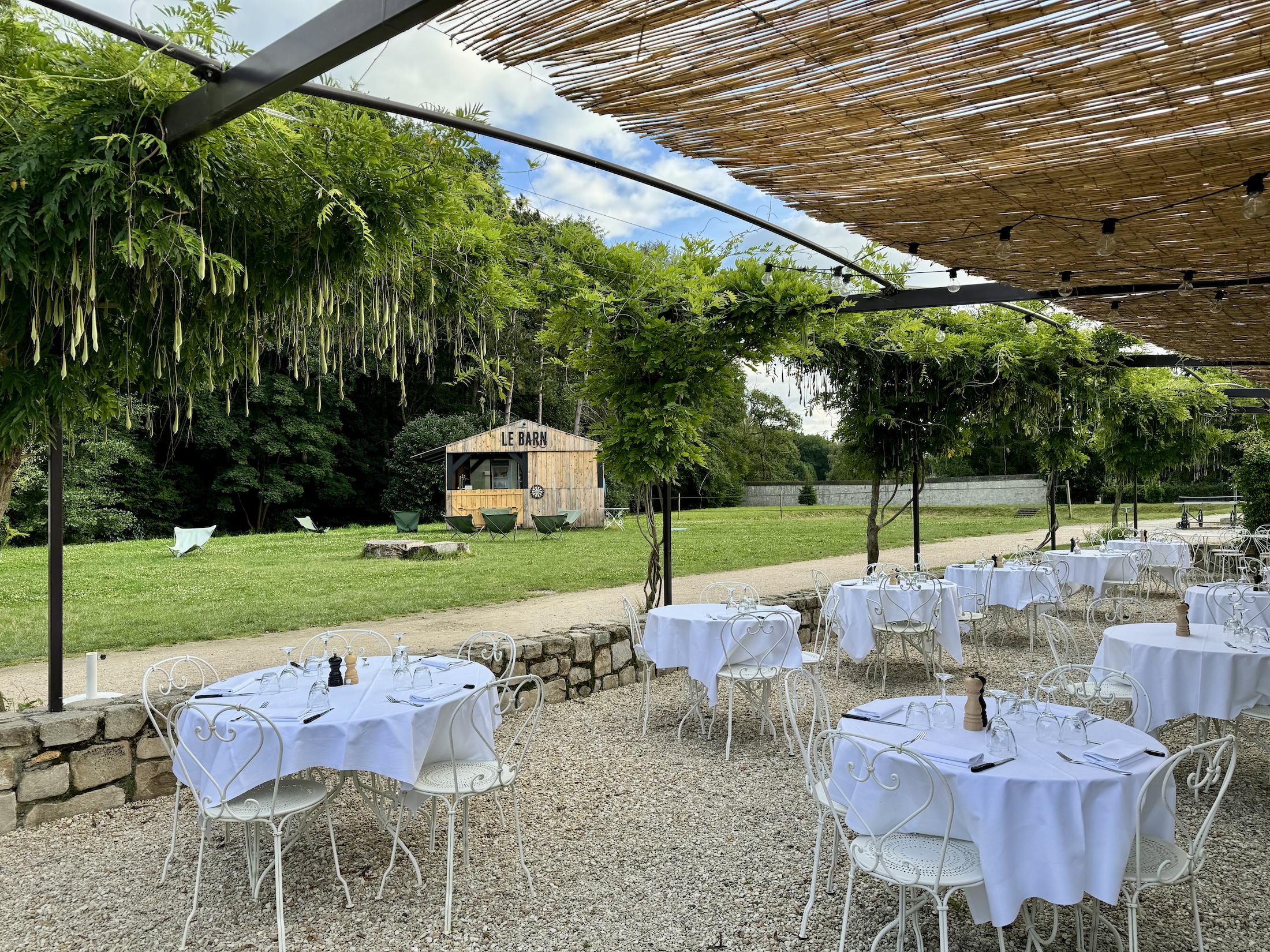 Genieten op het romantische terras