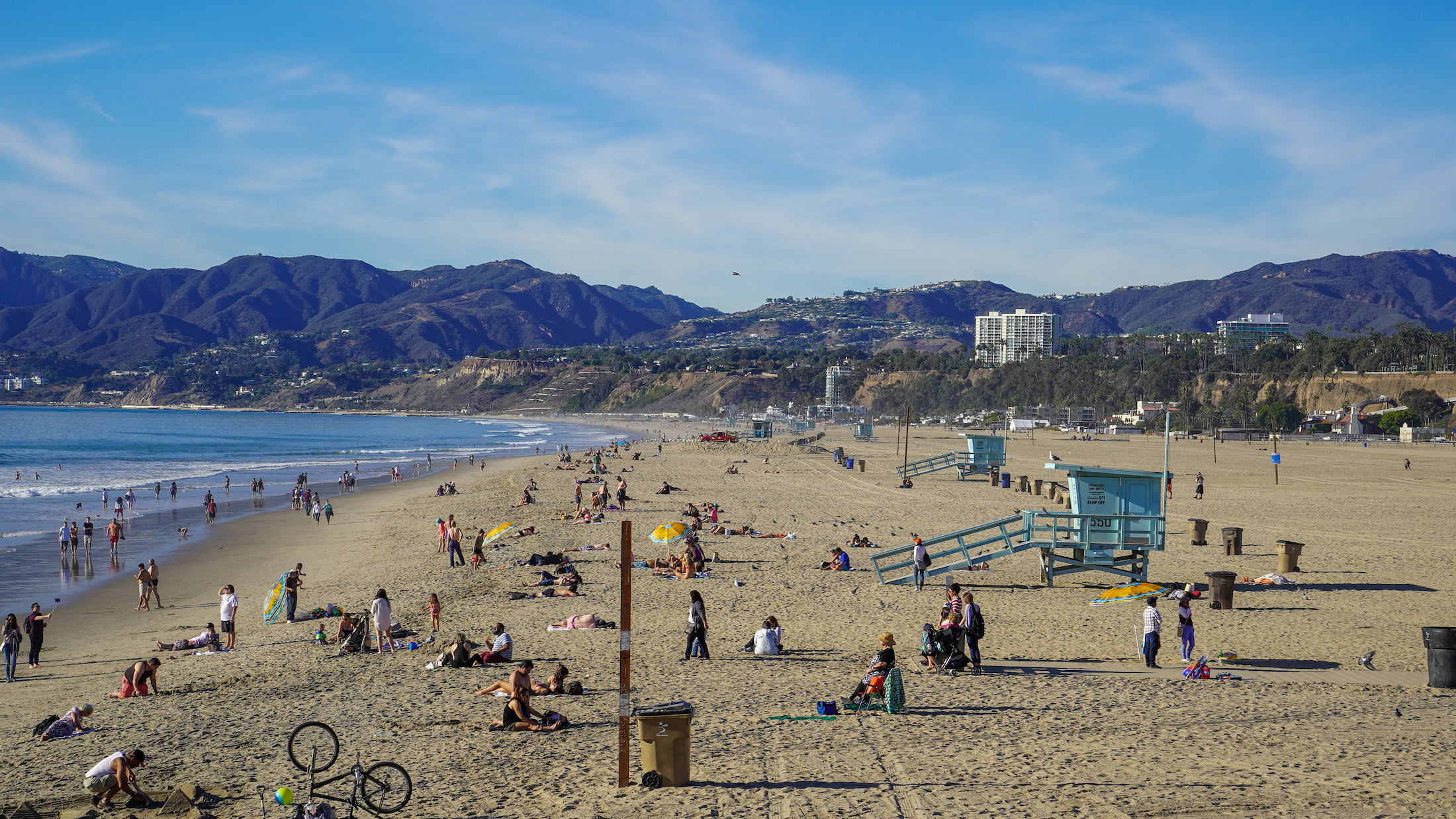 Genieten op het strand van Santa Monica