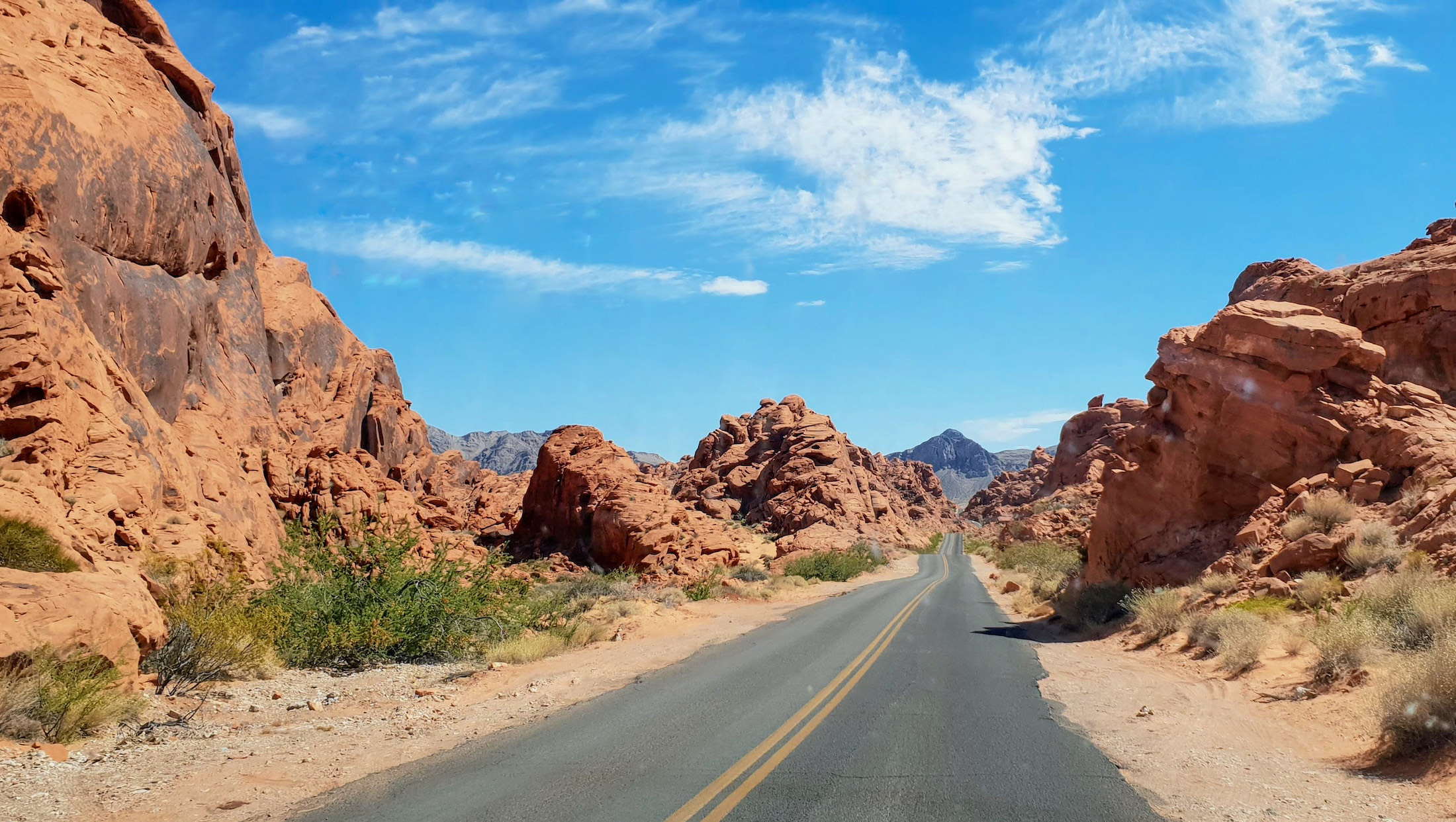 De schitterende wegen door de Valley of Fire