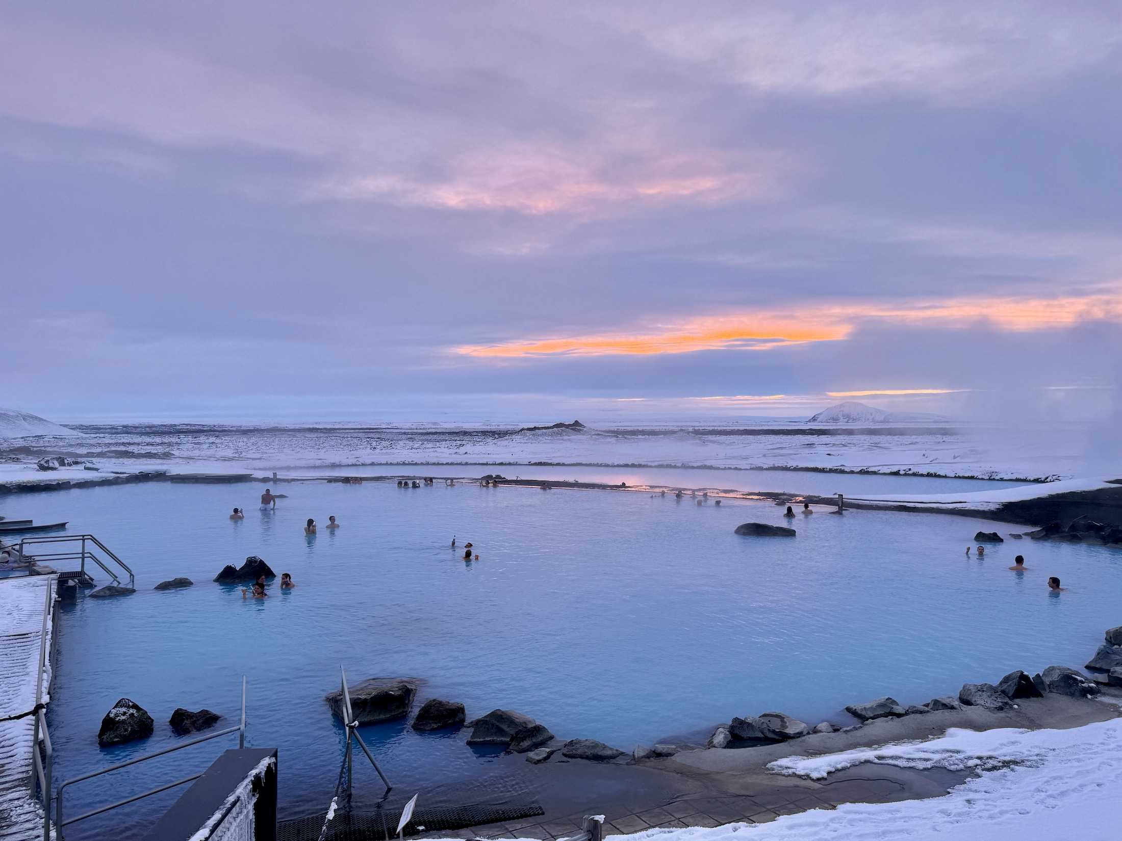 Opwarmen in de Myvatn Nature Baths