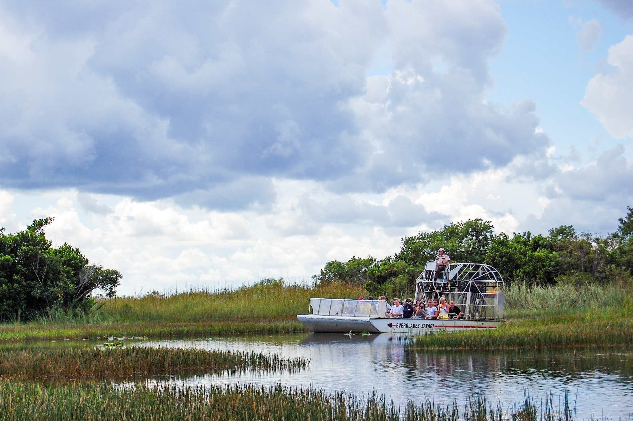 Op een airboat door de Everglades om krokodillen te spotten