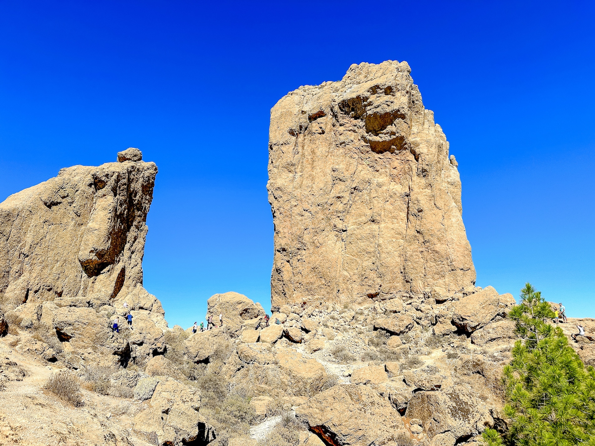 Het eindpunt van onze wandeling: Roque Nublo