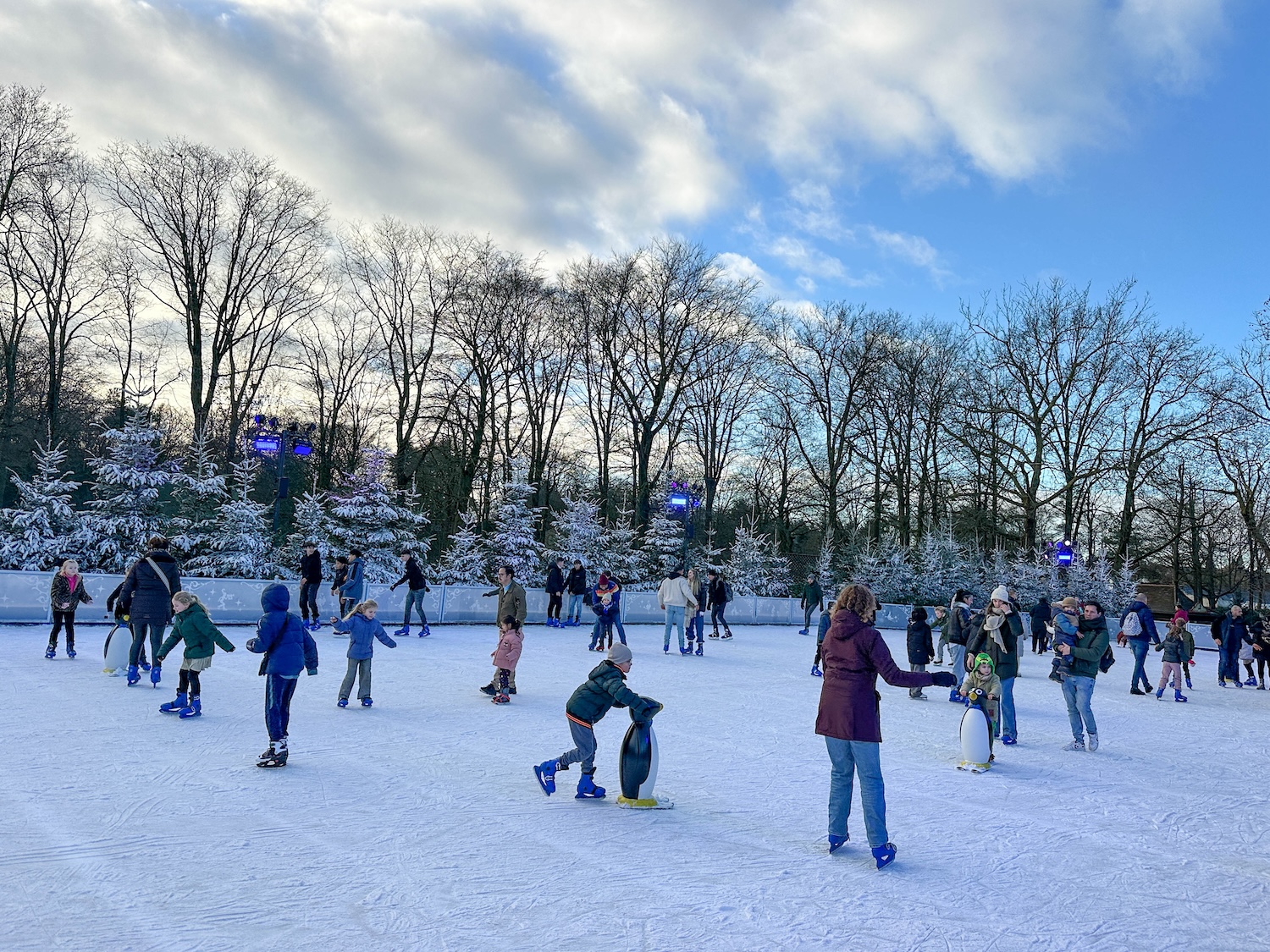 In de winter kun je ook schaatsen in de Efteling